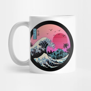 Retro New Wave The Great Wave off Kanagawa Mug